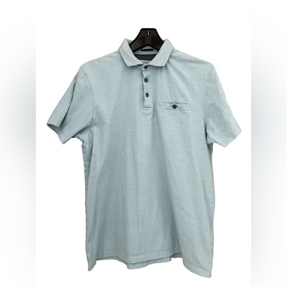 Ted Baker London Men’s Polo Shirt Cotton Pale Blue Size Large Ted‎ 4 - Picture 1 of 8